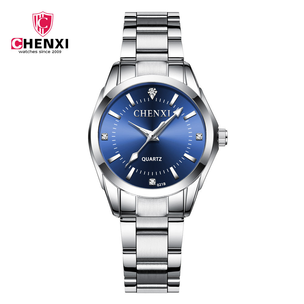 CHENXI Watch Women Luxury Rhinestone Stainless Steel