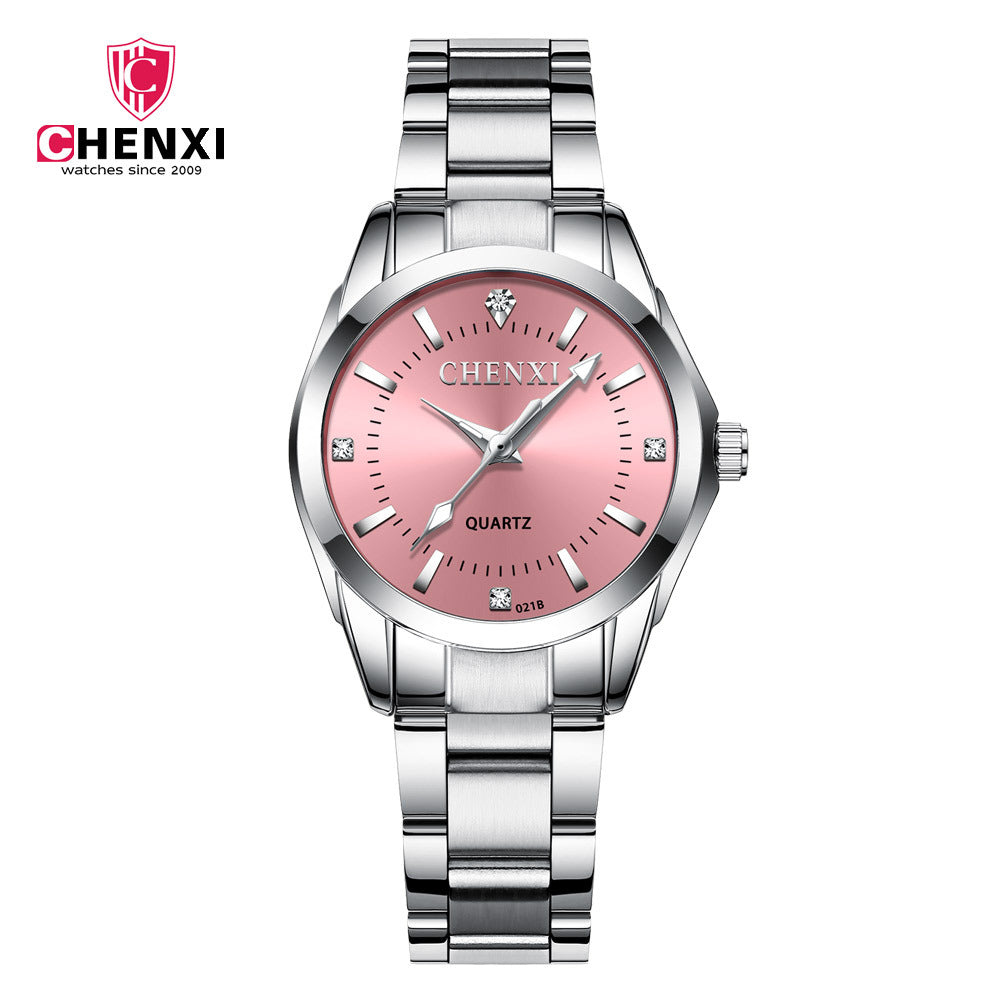 CHENXI Watch Women Luxury Rhinestone Stainless Steel