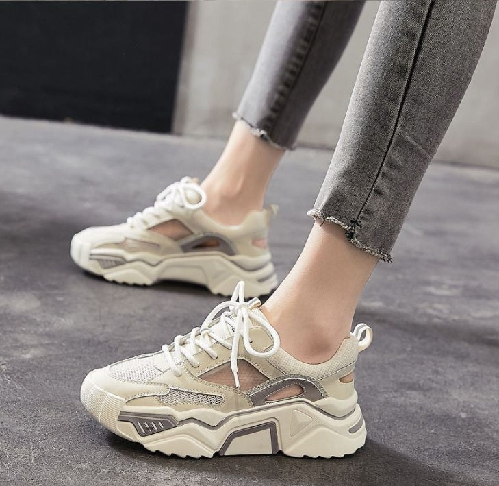 Women's thick-soled hollow Sneaker