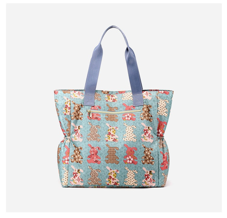 Leisure Waterproof Floral Printed Tote Bag