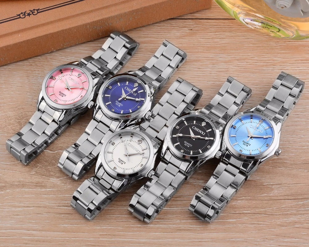 CHENXI Watch Women Luxury Rhinestone Stainless Steel