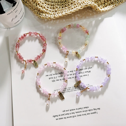 Bohemian Bracelets for Women Girls Stretch Slip-on Crystal beaded