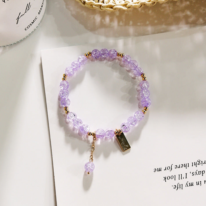 Bohemian Bracelets for Women Girls Stretch Slip-on Crystal beaded