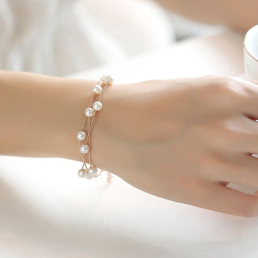 Multilayer Pearl bracelet