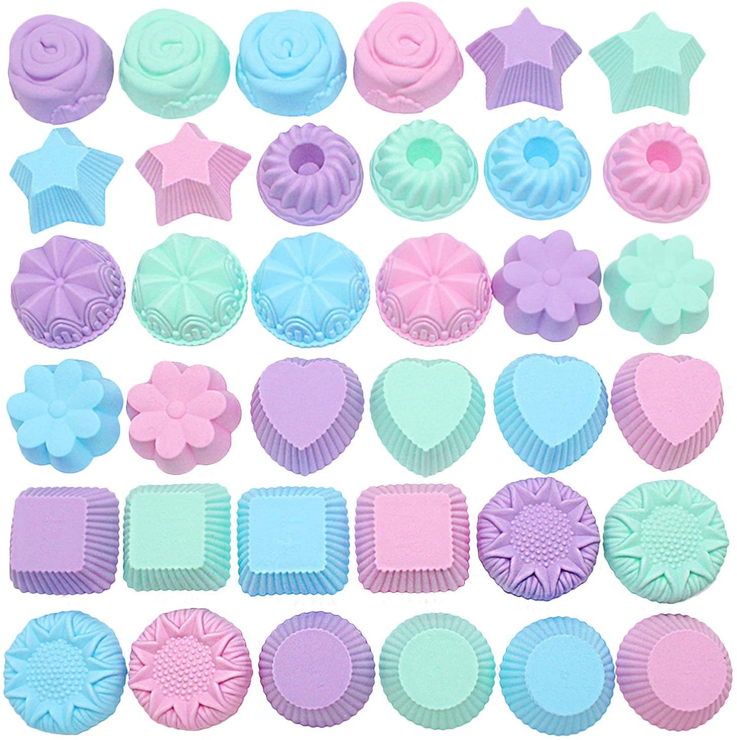 36 Pack Non Stick Cake Molds Sets