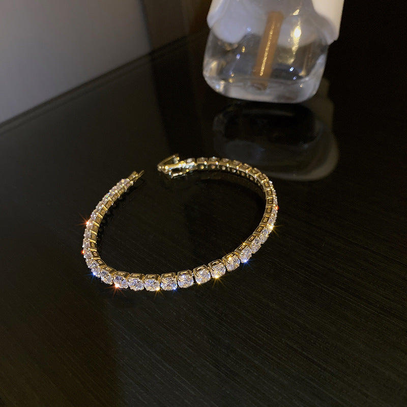 Alloy gold plated bangle Cubic Zirconia Classic Tennis Bracelet