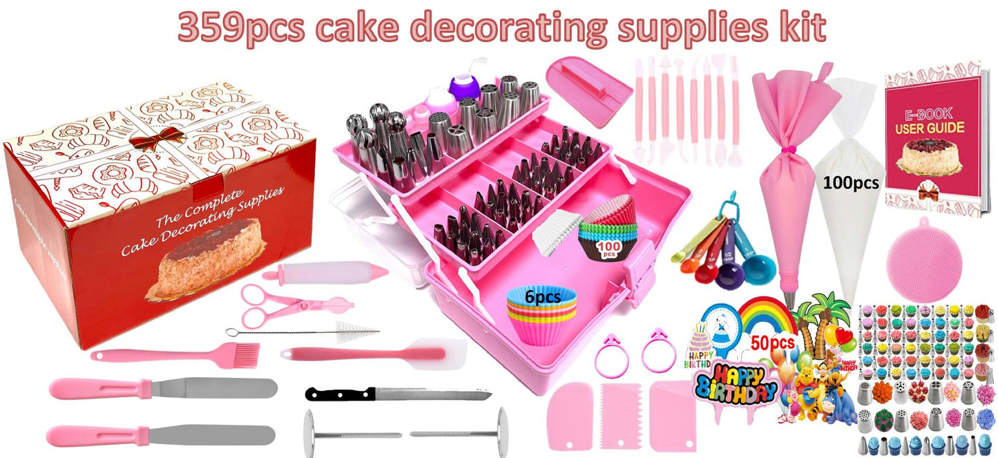 359pcs cake decoration tools kit set with storage box